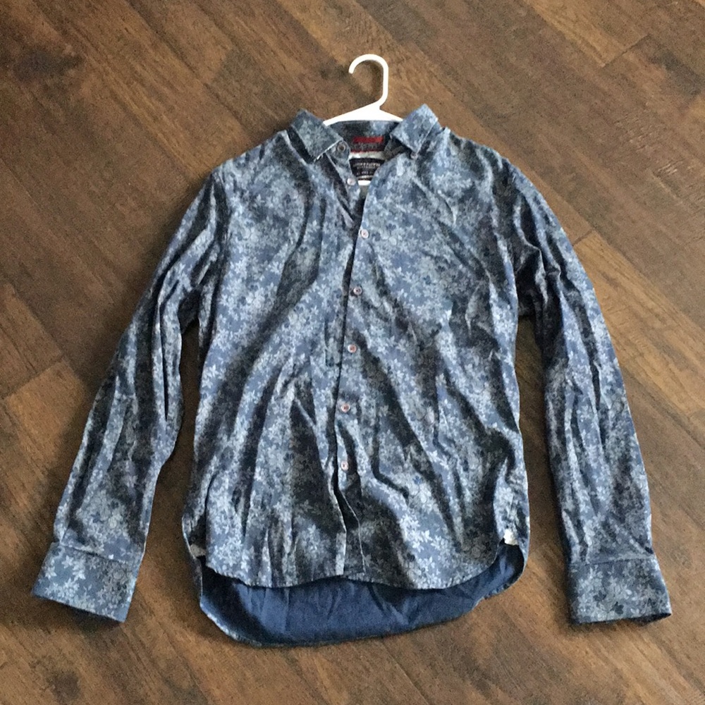 Dark blue button shirt